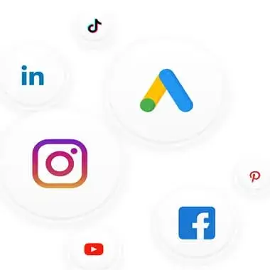 ícones de redes sociais